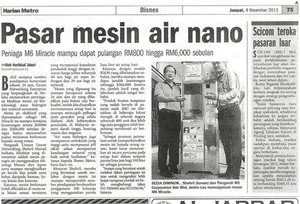 Cerita dari Harian Metro...Pasar Mesin Air Nano